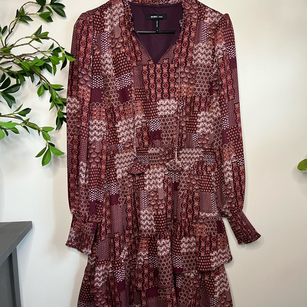 BCBG Paris Size Medium Chic Patchwork Dress